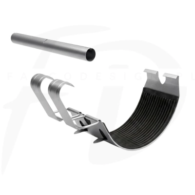 Złączka rynny stalowa Inguri 150mm kolor srebrny metalik RAL 9006